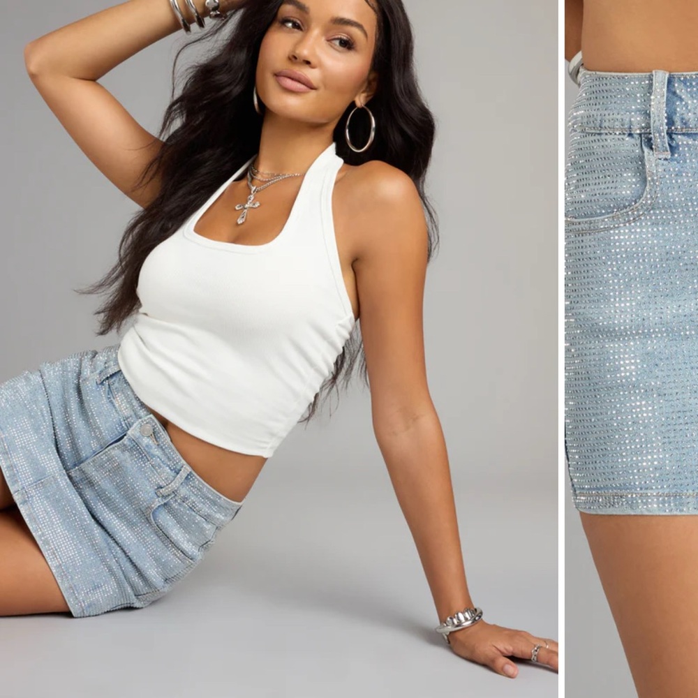 Windsor Blue Mini Skirt